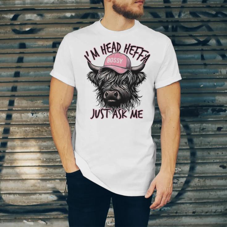 I'm Head Heffa Just Ask Me Bossy Highland Cow Baseball Cap Unisex Jersey T-Shirt I'm Head Heffa Just Ask Me Bossy Highland Cow Baseball Cap Unisex Jersey T-Shirt