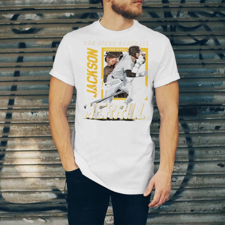Jackson Merrill San Diego MLB Baseball Player MLBJME203M Unisex Jersey T-Shirt