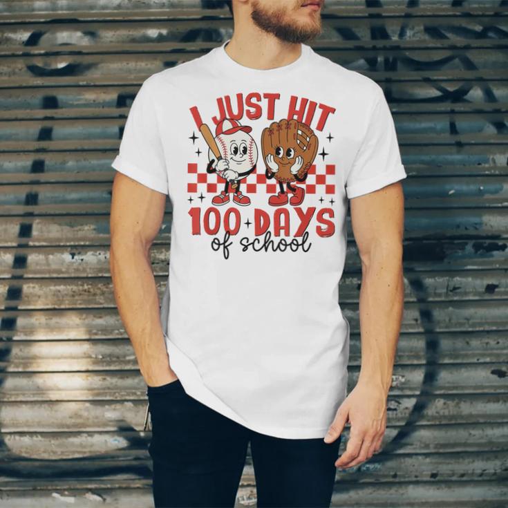 I Just Hit 100 Days Of School Baseball 100th Day Teacher Kid Unisex Jersey T-Shirt