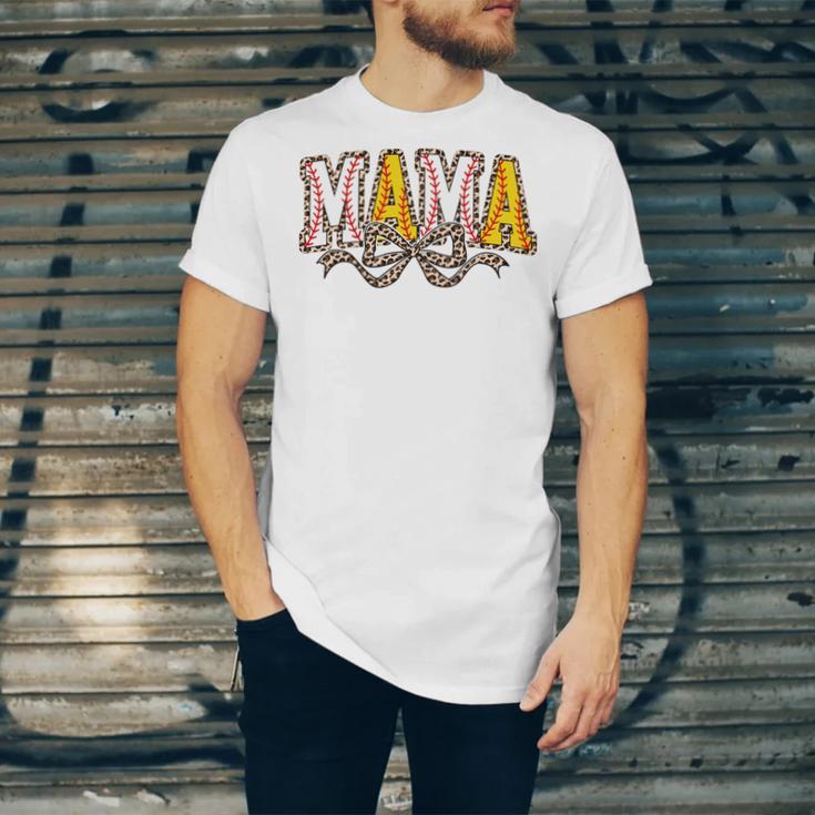 Leopard Baseball Softball Mama Bow Softball Baseball Mom Unisex Jersey T-Shirt Leopard Baseball Softball Mama Bow Softball Baseball Mom Unisex Jersey T-Shirt