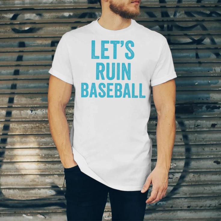 Let's Ruin Baseball Baseball Humor Sarcastic Baseball Premium Tri-Blend Unisex Jersey T-Shirt