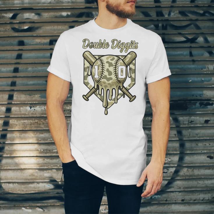 Old School Camo Baseball Drip Double Digits 10th Birthday Unisex Jersey T-Shirt Old School Camo Baseball Drip Double Digits 10th Birthday Unisex Jersey T-Shirt
