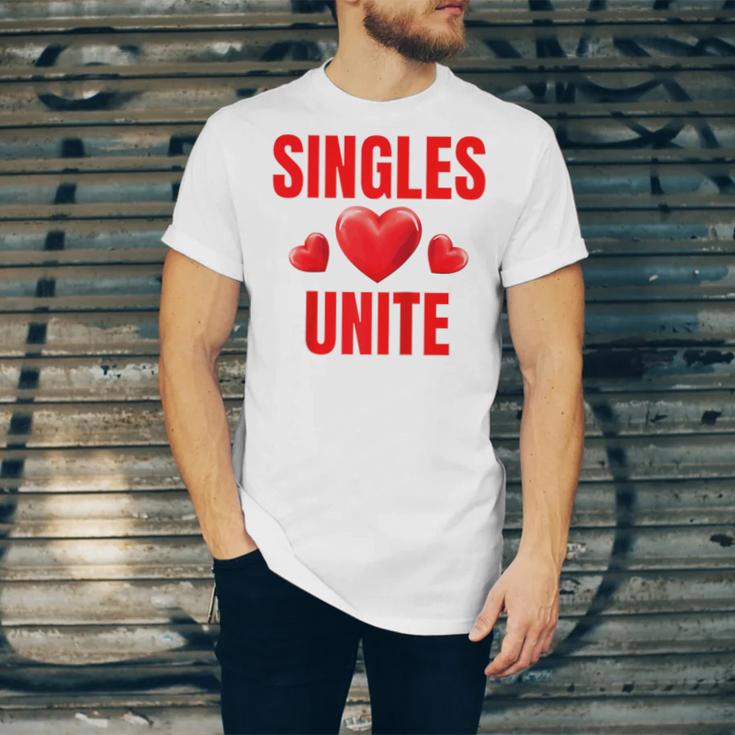 Singles Unite Valentines Day Humor For Singles Raglan Baseball Tee Unisex Jersey T-Shirt Singles Unite Valentines Day Humor For Singles Raglan Baseball Tee Unisex Jersey T-Shirt
