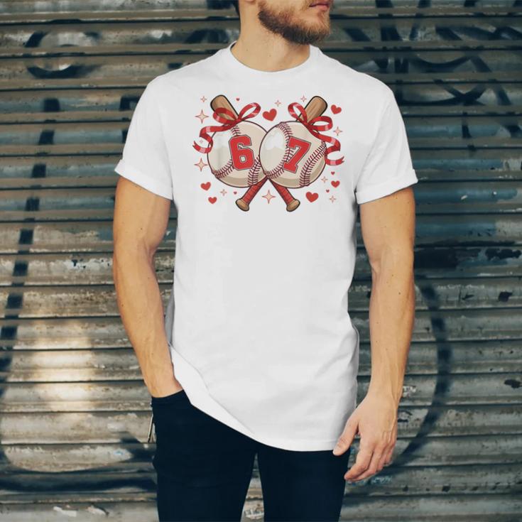 Six Seven 67 Meme Baseball Coquette Bow Valentine Unisex Jersey T-Shirt Six Seven 67 Meme Baseball Coquette Bow Valentine Unisex Jersey T-Shirt