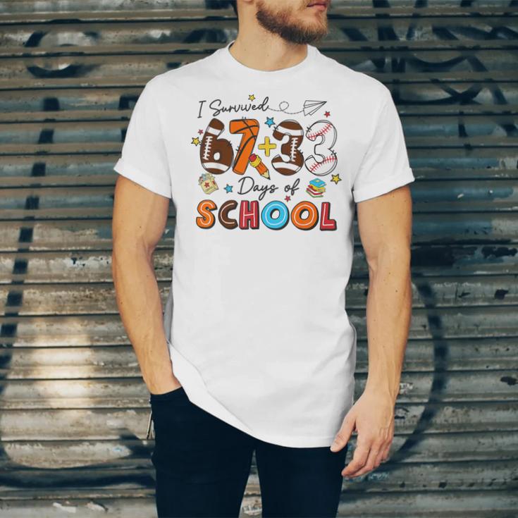 I Survived 67 33 Days Of School Baseball Basketball Football Unisex Jersey T-Shirt I Survived 67 33 Days Of School Baseball Basketball Football Unisex Jersey T-Shirt