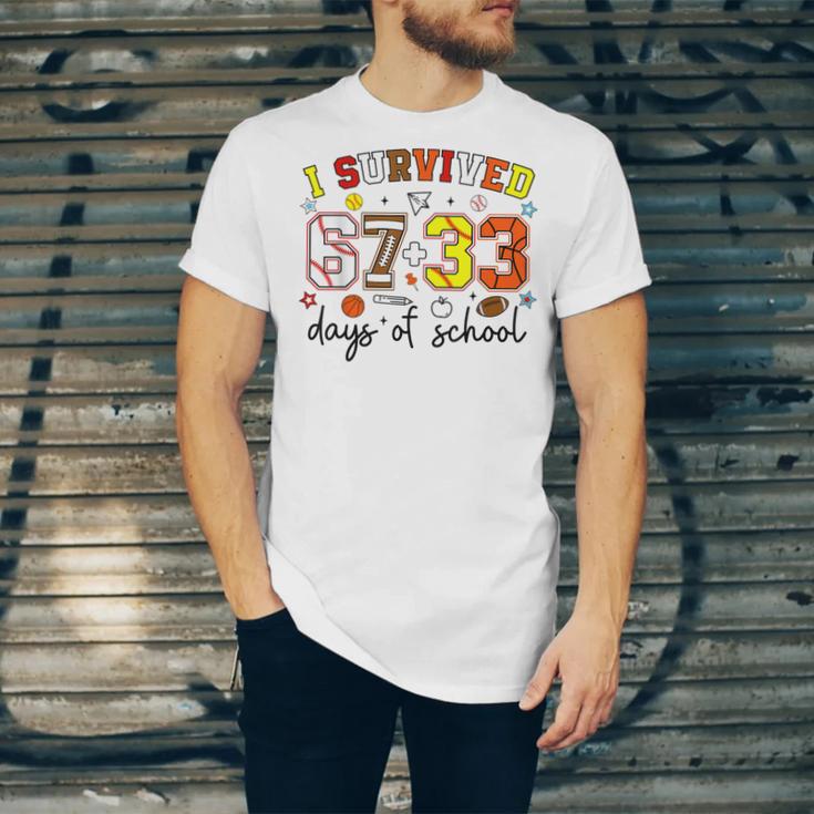 I Survived 6733 Days Baseball Football Softball 100 Days Unisex Jersey T-Shirt