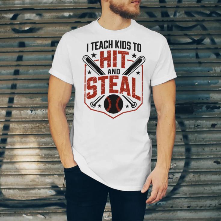 I Teach Kids To Hit And Steal Baseball Softball Coach Premium Tri-Blend Unisex Jersey T-Shirt I Teach Kids To Hit And Steal Baseball Softball Coach Premium Tri-Blend Unisex Jersey T-Shirt