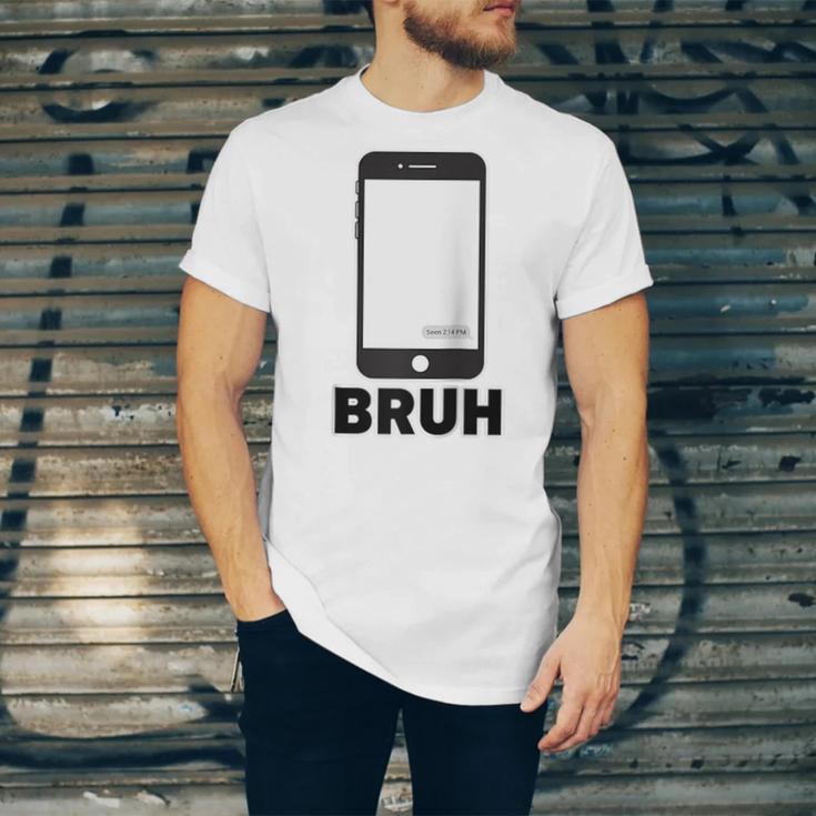 Texted First Bruh Seen Message Valentine's Day Humor Raglan Baseball Tee Unisex Jersey T-Shirt