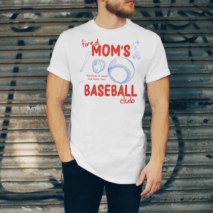 Tired Baseball Mom Club Baseball Mama Mother's Day Unisex Jersey T-Shirt Tired Baseball Mom Club Baseball Mama Mother's Day Unisex Jersey T-Shirt