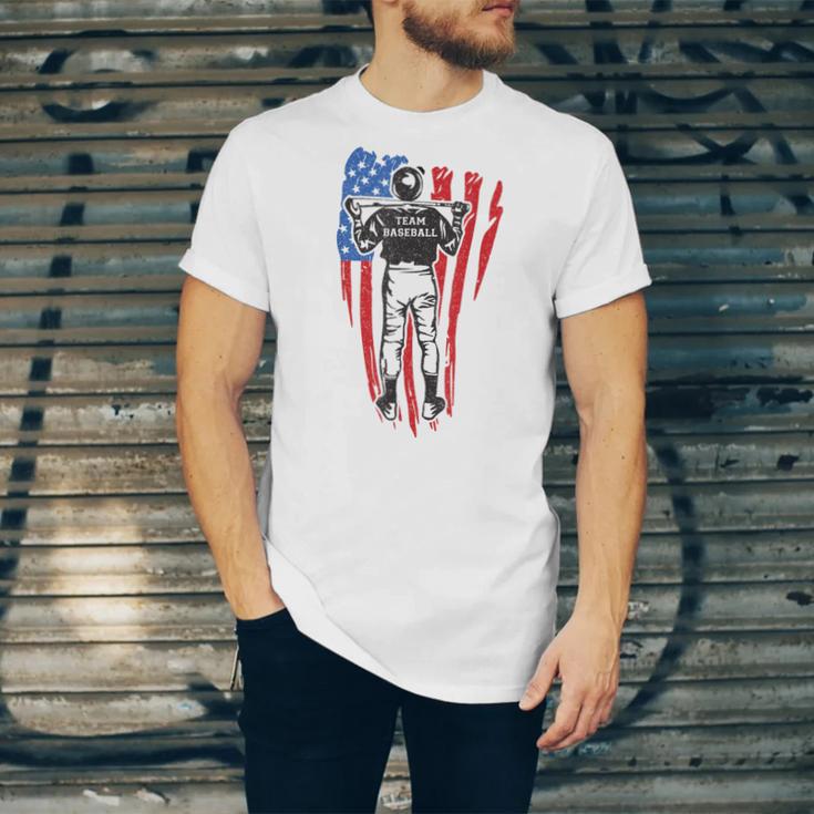 US Flag Baseball Player Batter Sport Lover Team Coach Family Unisex Jersey T-Shirt US Flag Baseball Player Batter Sport Lover Team Coach Family Unisex Jersey T-Shirt