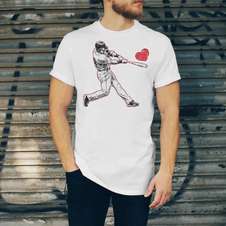 Valentines Baseball Batter Heart Player Silhouette Premium Tri-Blend Unisex Jersey T-Shirt Valentines Baseball Batter Heart Player Silhouette Premium Tri-Blend Unisex Jersey T-Shirt