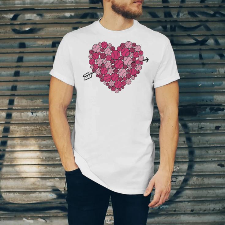 Valentine's Day Baseball Heart Softball Player Sports Lover Unisex Jersey T-Shirt