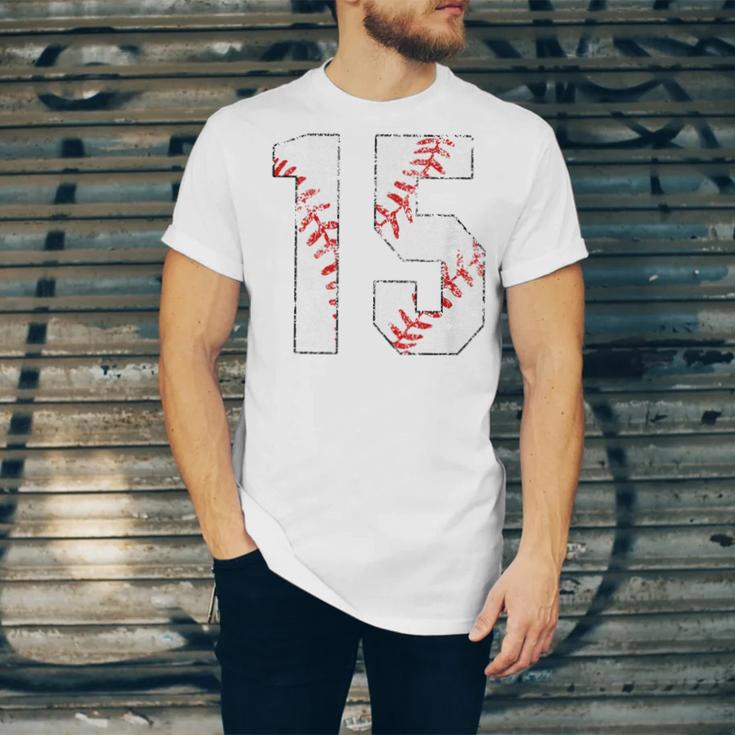 Vintage Distressed Baseball Number 15 Jersey Player Uniform Unisex Jersey T-Shirt Vintage Distressed Baseball Number 15 Jersey Player Uniform Unisex Jersey T-Shirt