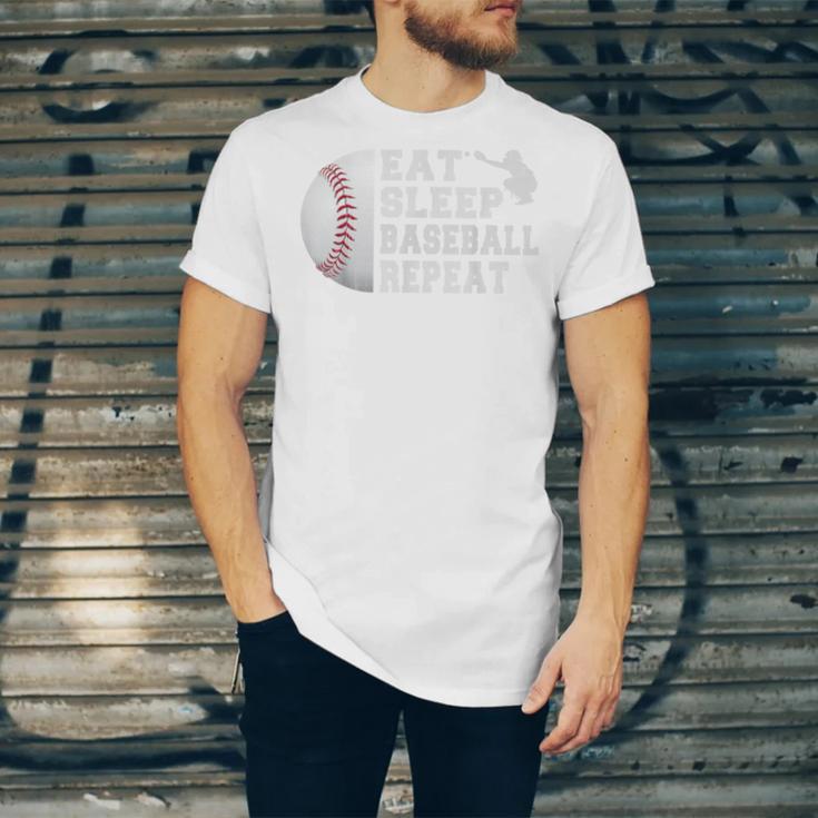 Youth Eat Sleep Baseball Repeat Catcher Boys Men Unisex Jersey T-Shirt Youth Eat Sleep Baseball Repeat Catcher Boys Men Unisex Jersey T-Shirt