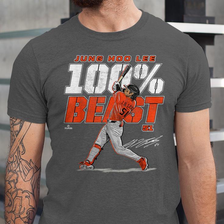 100 Beast Jung Hoo Lee San Francisco Baseball MLBPA Unisex Jersey T-Shirt 100 Beast Jung Hoo Lee San Francisco Baseball MLBPA Unisex Jersey T-Shirt