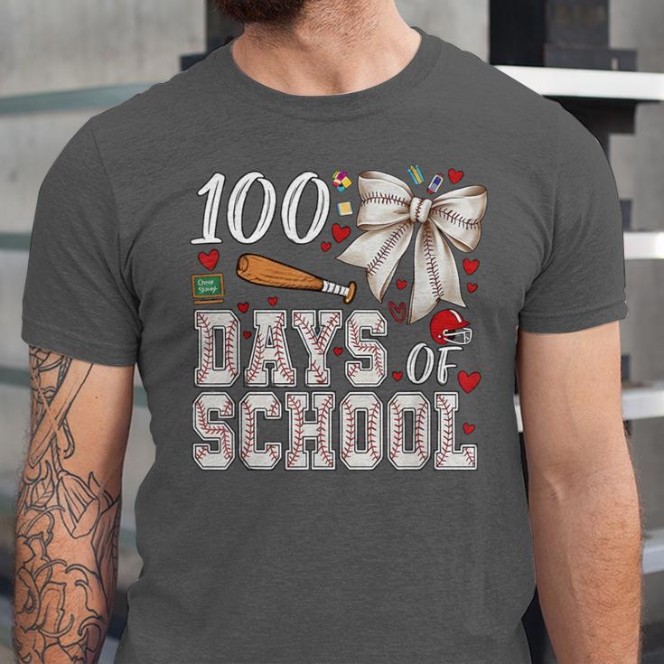 100 Days Of School Baseball 100th Day Of School Coquette Bow Unisex Jersey T-Shirt 100 Days Of School Baseball 100th Day Of School Coquette Bow Unisex Jersey T-Shirt