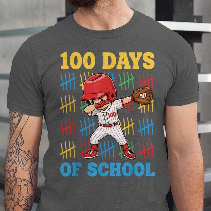 100 Days Of School Baseball Bat 100th Day Of School Boys Unisex Jersey T-Shirt