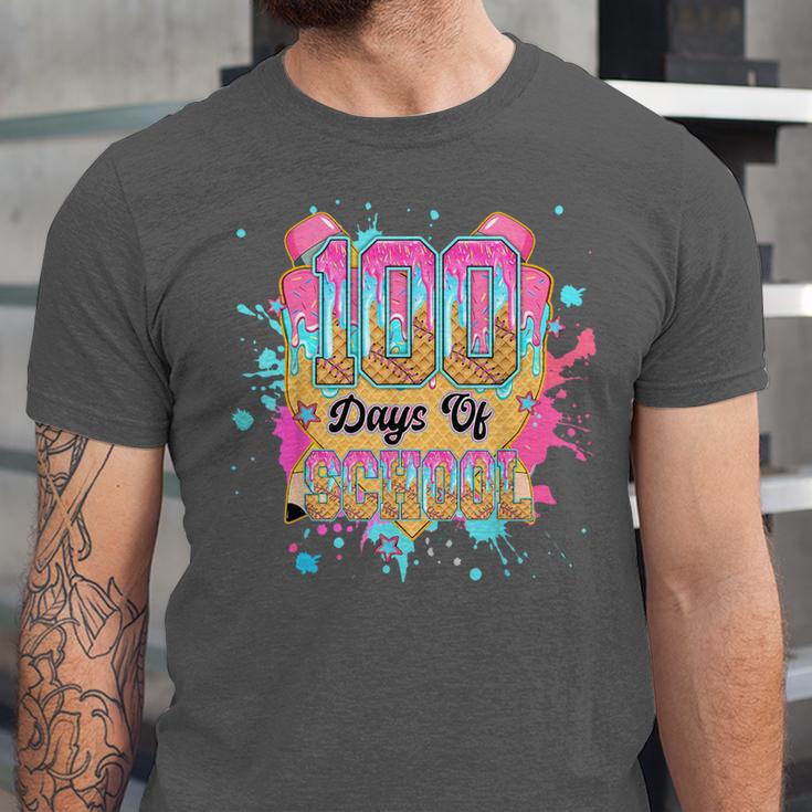 100 Days Of School Baseball Drip Boys Kids 100th Day Unisex Jersey T-Shirt