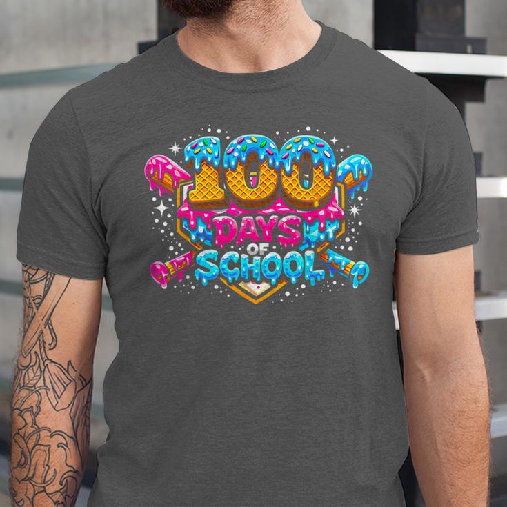 100 Days Of School Baseball Drip Ice Cream Costume Teachers Unisex Jersey T-Shirt 100 Days Of School Baseball Drip Ice Cream Costume Teachers Unisex Jersey T-Shirt