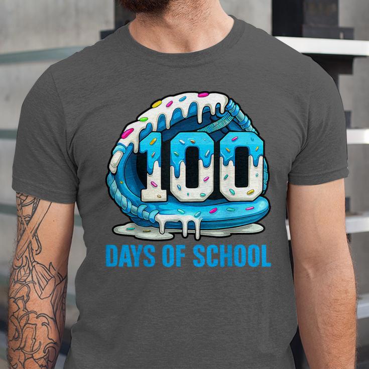 100 Days Of School Baseball Drip Ice Cream Kid Boy 100th Day Unisex Jersey T-Shirt