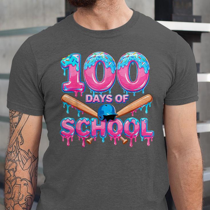 100 Days Of School Baseball Dripping Ice Cream 100th Day Unisex Jersey T-Shirt 100 Days Of School Baseball Dripping Ice Cream 100th Day Unisex Jersey T-Shirt