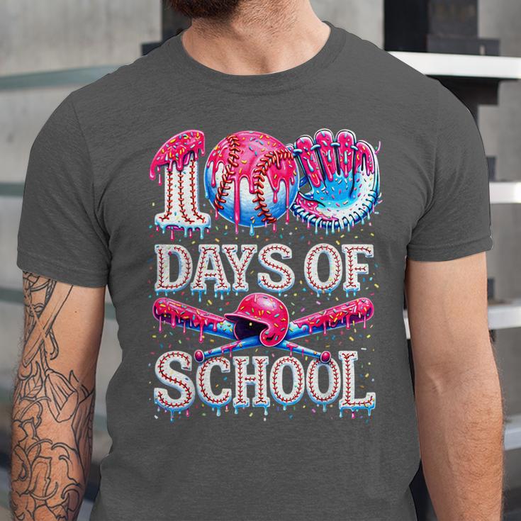 100 Days Of School Baseball Lover Donut Drip Boy Girl Unisex Jersey T-Shirt