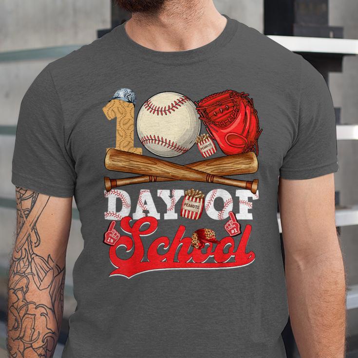 100 Days Of School Baseball Player Sports Game Teacher Kid Unisex Jersey T-Shirt