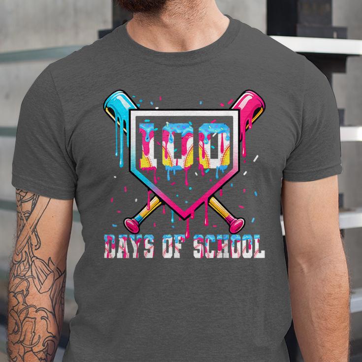 100 Days Of School Boy Kids Baseball Ice Cream Drip Teacher Unisex Jersey T-Shirt 100 Days Of School Boy Kids Baseball Ice Cream Drip Teacher Unisex Jersey T-Shirt