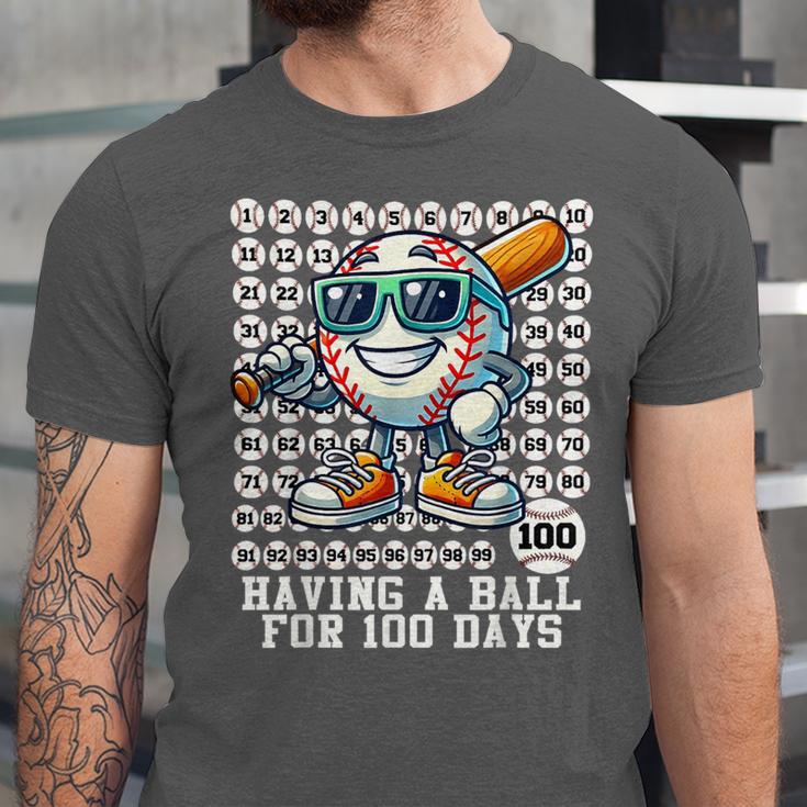 100 Days Of School Boys Baseball 100th Day Of School Kids Unisex Jersey T-Shirt
