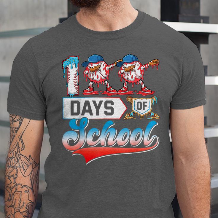 100 Days Of School Boys Baseball Drip 100th Day Dabbing Ball Unisex Jersey T-Shirt 100 Days Of School Boys Baseball Drip 100th Day Dabbing Ball Unisex Jersey T-Shirt