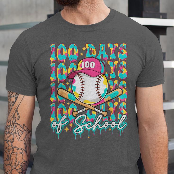 100 Days Of School Drip Baseball 100th Day Baseball School Unisex Jersey T-Shirt 100 Days Of School Drip Baseball 100th Day Baseball School Unisex Jersey T-Shirt