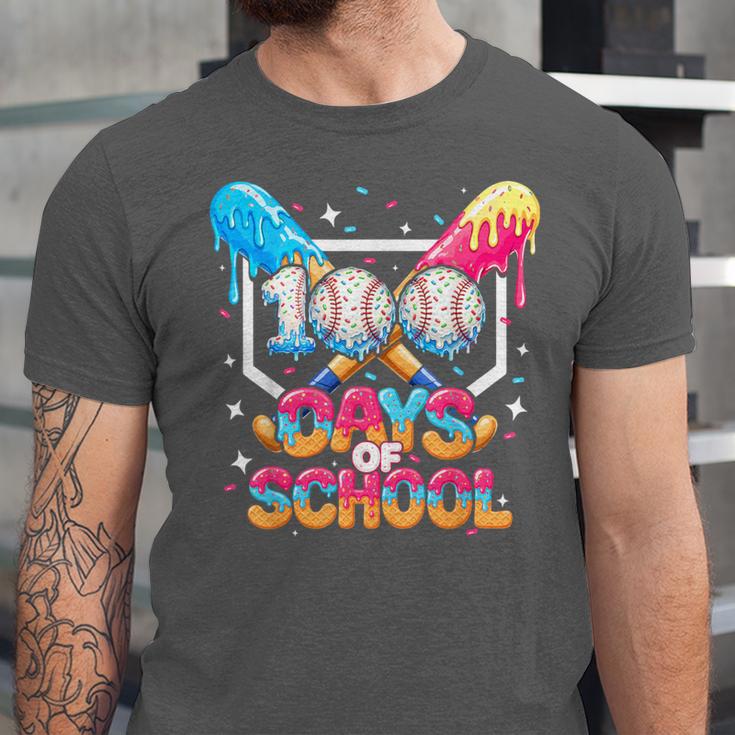 100 Days Of School Ice Cream Baseball Player For Kids Boys Unisex Jersey T-Shirt 100 Days Of School Ice Cream Baseball Player For Kids Boys Unisex Jersey T-Shirt