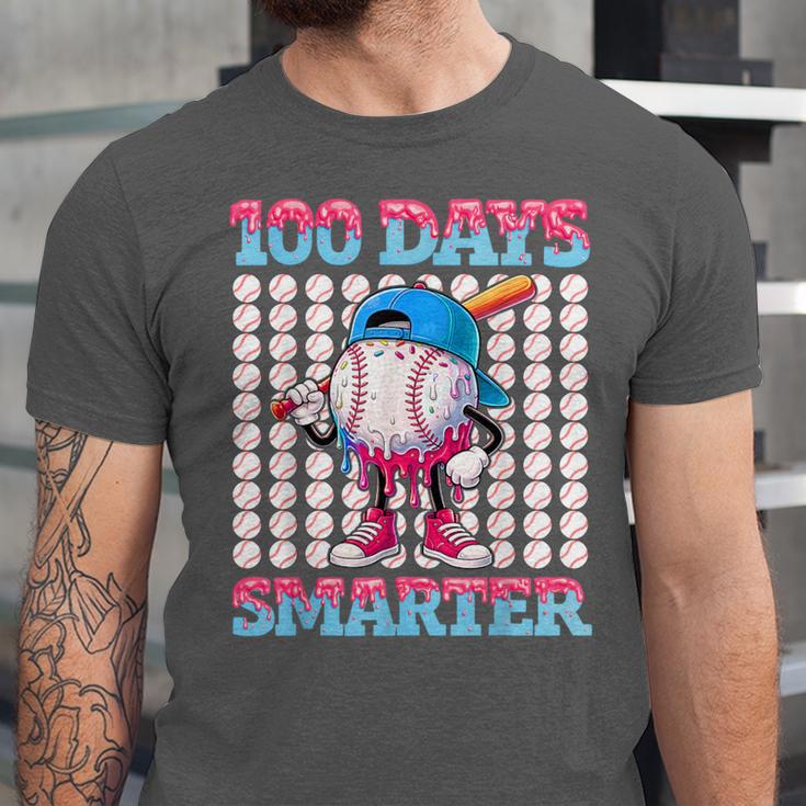 100 Days Smarter Baseball Drip Boys 100 Days Of School Kids Unisex Jersey T-Shirt 100 Days Smarter Baseball Drip Boys 100 Days Of School Kids Unisex Jersey T-Shirt