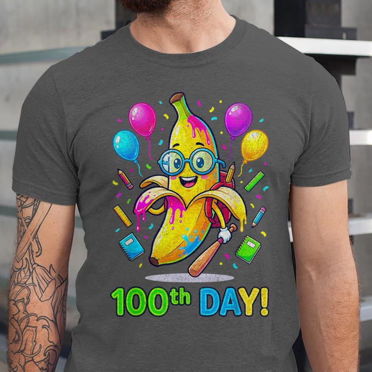 100th Day Of School Banana Baseball Drip For Kids Youth Girl Unisex Jersey T-Shirt