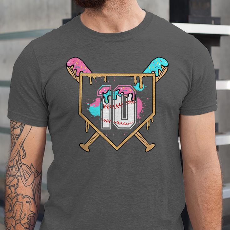 10th Birthday Baseball Bat Ice-Cream Drip 10yrs Old Boys Unisex Jersey T-Shirt 10th Birthday Baseball Bat Ice-Cream Drip 10yrs Old Boys Unisex Jersey T-Shirt