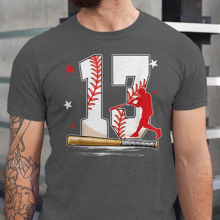 13 Years Old Baseball Birthday Boy 13th Bday Party Unisex Jersey T-Shirt