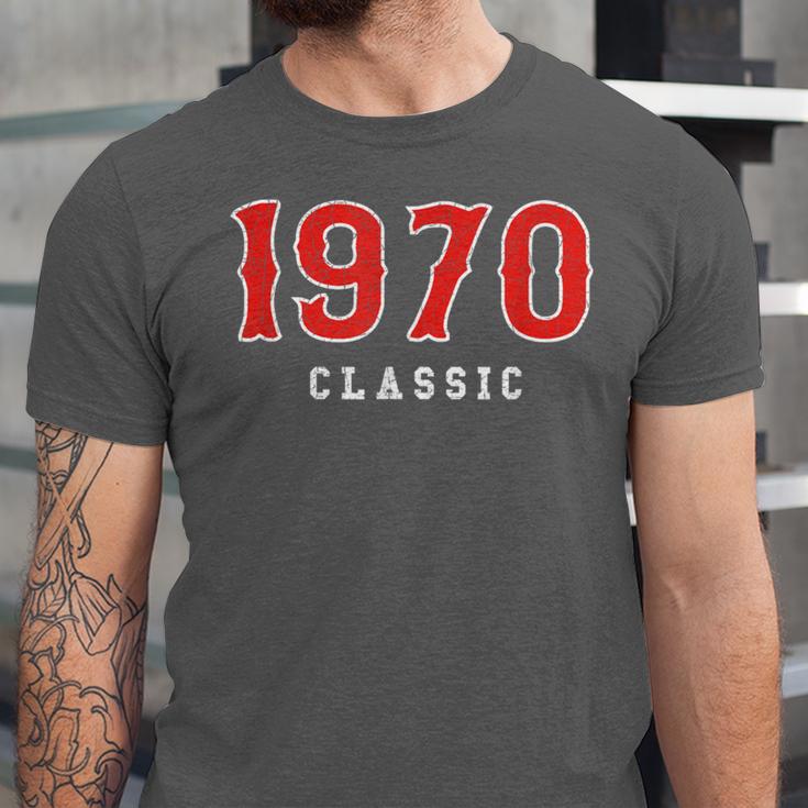55 Year Old 1970 Classic Baseball Fan 55th Birthday Unisex Jersey T-Shirt