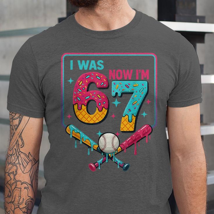 I Was 6 Now Im 7 Ice Cream Drip Baseball For Men Women Kids Unisex Jersey T-Shirt I Was 6 Now Im 7 Ice Cream Drip Baseball For Men Women Kids Unisex Jersey T-Shirt