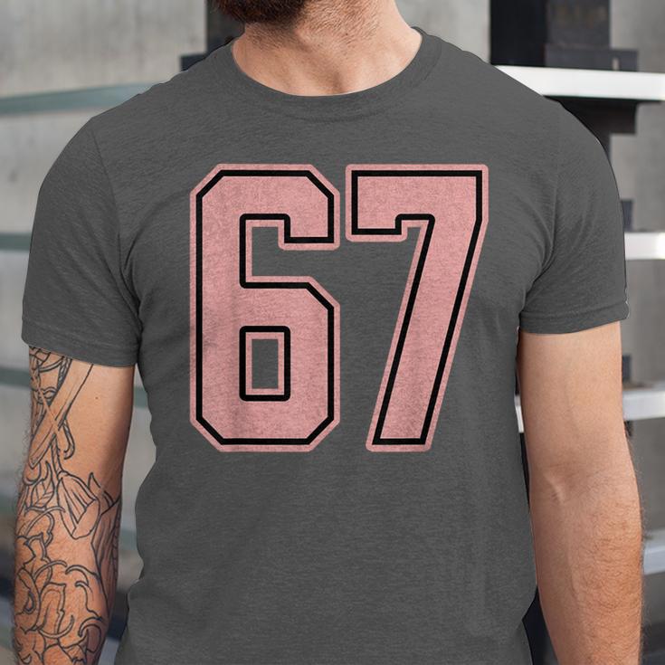 6 7 Number 67 Baseball Meme Tee For Women Unisex Jersey T-Shirt 6 7 Number 67 Baseball Meme Tee For Women Unisex Jersey T-Shirt