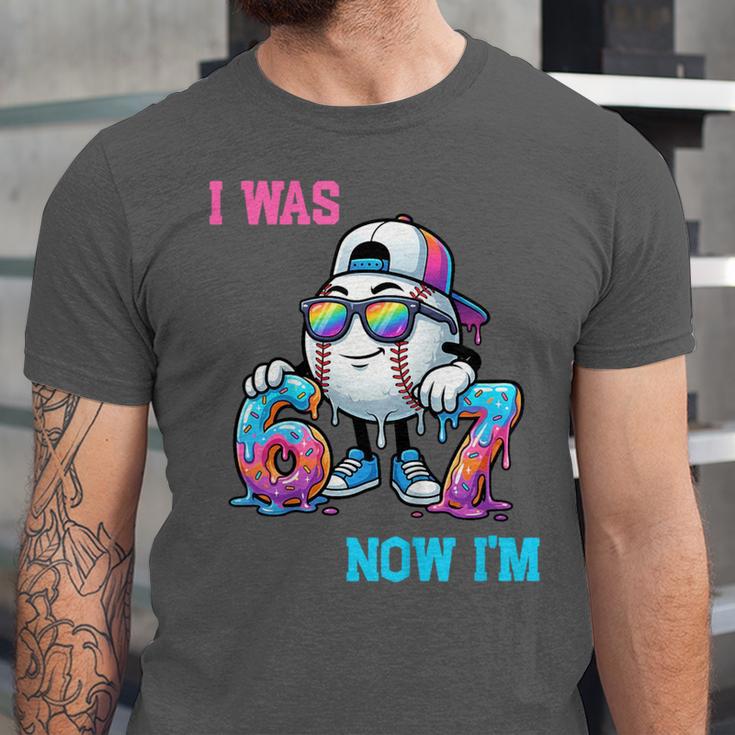 I Was 6 Now I'm 7 Baseball Birthday Drip Ice Cream Boy Unisex Jersey T-Shirt I Was 6 Now I'm 7 Baseball Birthday Drip Ice Cream Boy Unisex Jersey T-Shirt