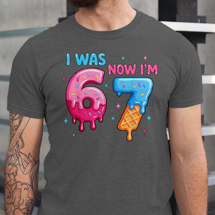 I Was 6 Now I'm 7 Meme Six Seven Baseball 7th Birthday Unisex Jersey T-Shirt I Was 6 Now I'm 7 Meme Six Seven Baseball 7th Birthday Unisex Jersey T-Shirt