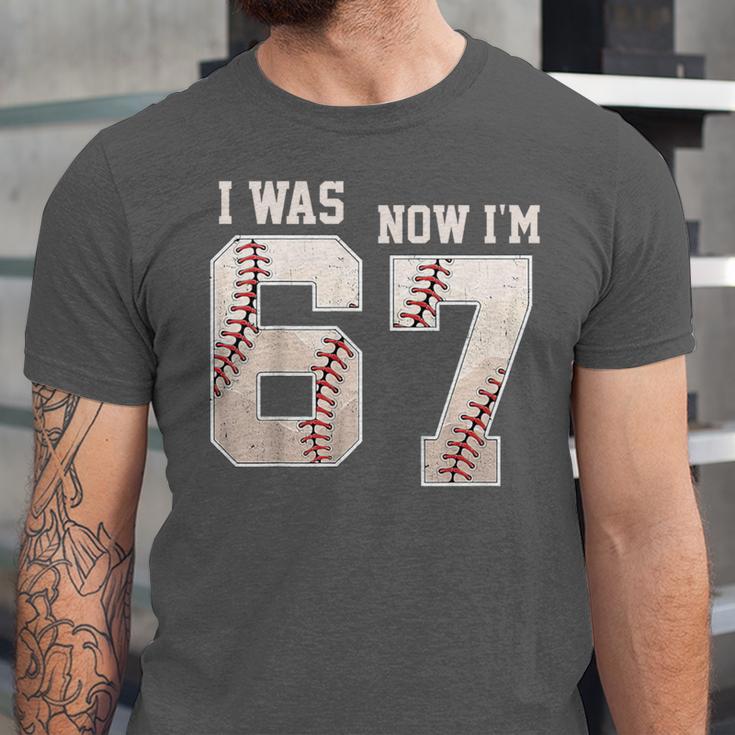 I Was 6 Now I'm 7 Year Old Birthday 67 Meme Baseball Bday Unisex Jersey T-Shirt I Was 6 Now I'm 7 Year Old Birthday 67 Meme Baseball Bday Unisex Jersey T-Shirt
