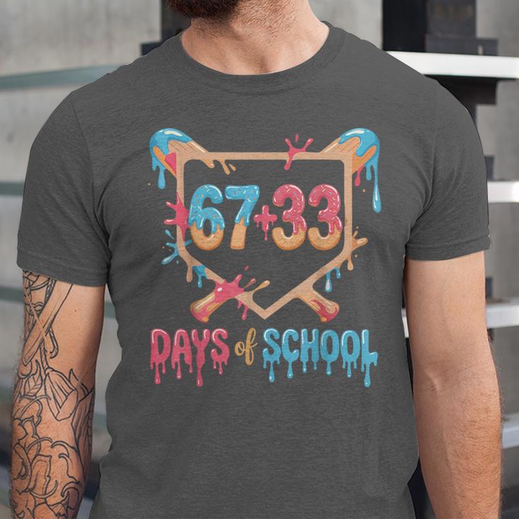 67 33 Days Of School Baseball Drip 100 Days Of School Unisex Jersey T-Shirt 67 33 Days Of School Baseball Drip 100 Days Of School Unisex Jersey T-Shirt