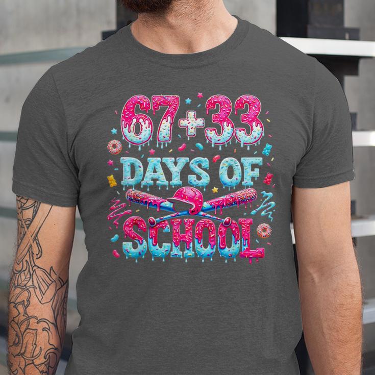 67 33 Days Of School Baseball Drip 100th Day Of School Boys Unisex Jersey T-Shirt