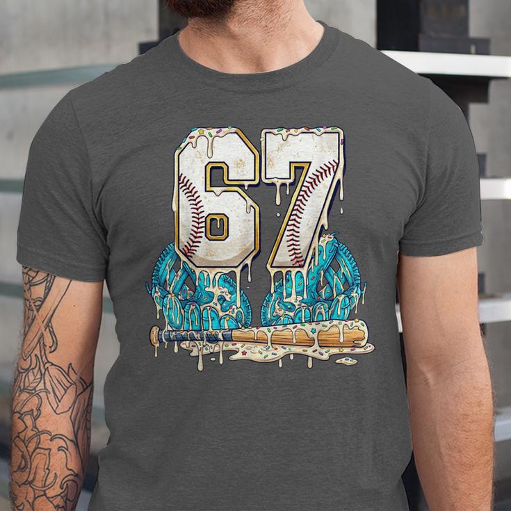 67 Baseball Drip Boys Youth Kids 6-7 Ice Cream Dripping 6 7 Unisex Jersey T-Shirt 67 Baseball Drip Boys Youth Kids 6-7 Ice Cream Dripping 6 7 Unisex Jersey T-Shirt