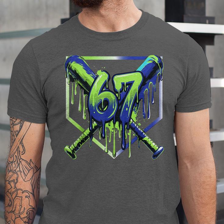 67 Baseball Drip Effect Urban Tee Style 6-7 Meme Graphic Unisex Jersey T-Shirt 67 Baseball Drip Effect Urban Tee Style 6-7 Meme Graphic Unisex Jersey T-Shirt