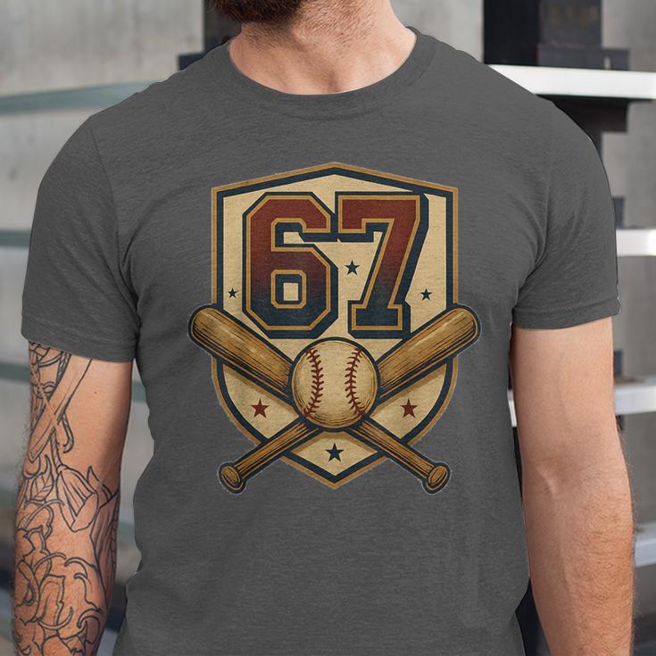 67 Baseball Meme Vintage Sports Crest Retro 67 Player Unisex Jersey T-Shirt 67 Baseball Meme Vintage Sports Crest Retro 67 Player Unisex Jersey T-Shirt