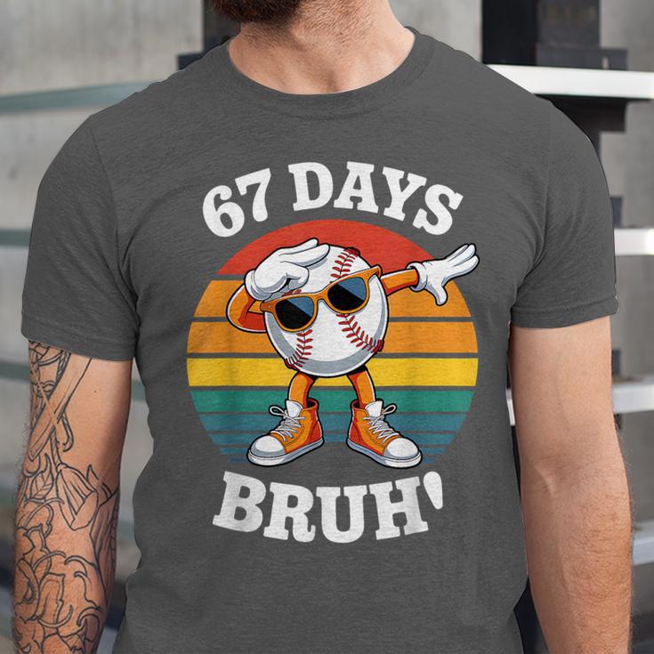67 Days Of School Bruh Teacher Kids Dabbing Baseball Unisex Jersey T-Shirt