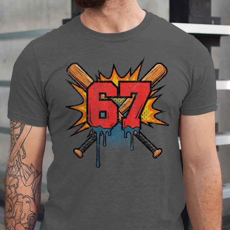 67 Sports Meme – Baseball Bats Number 6 7 Unisex Jersey T-Shirt 67 Sports Meme – Baseball Bats Number 6 7 Unisex Jersey T-Shirt