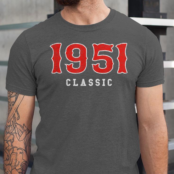 75 Year Old 1951 Classic Baseball Fan 75th Birthday Unisex Jersey T-Shirt